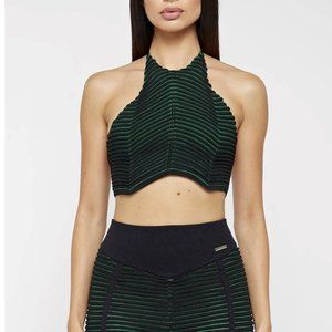 Maniere DeVoir Black/ Green Knitted Contour Set M